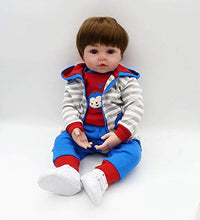 Load image into Gallery viewer, Newborn Reborn Baby Dolls Clothes Boy for 17-19 Inch Reborn Doll Outfit Blue Monkey Style
