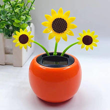 Load image into Gallery viewer, Solar Powered Dancing Flowers Cute Swinging Insect Animal Dancer, Insect Sunflower Flip Flap Flowers, Eco-Friendly Bobblehead Solar Dancing Flowers for Car &amp; Home Decoration Gift (Bee) (Sun flower)
