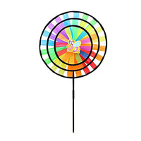 JIDOANCK Children Windmill Toy Pinwheel Handheld Black Edge Double Layers Two-Layer Animal Wind Spinner for Children Double Deck