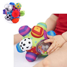 Load image into Gallery viewer, Xingxing Rattle Bells Multi-Color Bumpy Cloth Ball Baby Hand Grip Ball Sense Tactile Sense Three-Dimensional Baby Cognitive Toy

