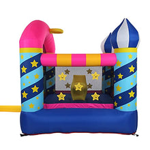 Load image into Gallery viewer, WHFKFBS Bouncy Castle Kids Jumping Play House Stars Inflatable Castle with Air Blower 420D Oxford Cloth 840D Face Inflatable Bounce for Kids for Outdoor and Indoor Use,Blue,88.58x86.61x84.65
