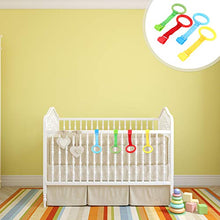 Load image into Gallery viewer, TOYANDONA 4Pcs Baby Crib Pull Ring Baby Bed Stand Up Rings Baby Cot Rings Walking Assistant for Baby Toddler
