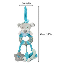 Load image into Gallery viewer, Baby Crib Hanging Toy Cartoon Animal Stroller Decoration Dolls Built-in BB Newborn Rattles Toys for Infant Toddlers(Blue Dog)
