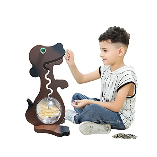 TBUDAR Funny Puppy Piggy Bank Children's Day Best Gift Boy and Girl Coin Bank Home Decoration Coffee Color (Color : A)