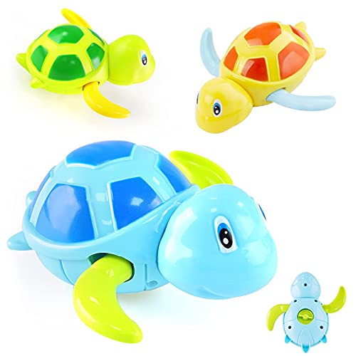 Bath Toys, Turtle Toys, Cute Fun Multi Colors Floating Bath Swimming Toys, Environmentally Friendly and odorless
