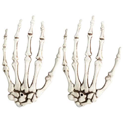 PRETYZOOM Hand Bone Skeleton Costume Accessories Skeleton Cosplay Favors Scary Skeleton Plastic Fake Hand Bone Toys 1 Pair