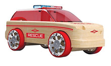 Load image into Gallery viewer, Automoblox Collectible Wood Toy Cars and Trucks??Mini S9 Police/X9 Fire/T900 Rescue 3-Pack (Compatible with other Mini and Micro Series Vehicles)
