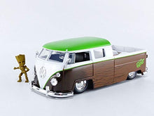 Load image into Gallery viewer, Jada Toys Marvel Guardians of The Galaxy Groot &amp; 1963 Volkswagen Bus Pickup 1:24 die-cast Vehicle with Figure (31202)
