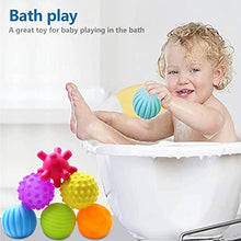 Load image into Gallery viewer, Baby Textured Multi Sensory Toys Massage Ball Gift Set BPA Free for Toddlers 1-3 Soft Balls Montessori Infant Baby Toys 6 to 12 Months 6 Pack by ROHSCE
