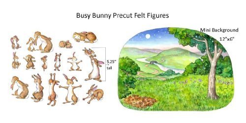 Busy Bunny Felt Figures for Flannelboard Stories-Guess How Much I Love You Story
