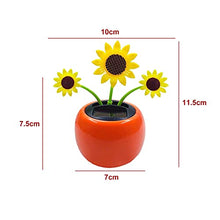 Load image into Gallery viewer, Solar Powered Dancing Flowers Cute Swinging Insect Animal Dancer, Insect Sunflower Flip Flap Flowers, Eco-Friendly Bobblehead Solar Dancing Flowers for Car &amp; Home Decoration Gift (Bee) (Sun flower)
