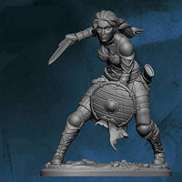 Female Warrior Figure Kit 28mm Heroic Scale Miniature Unpainted First Legion