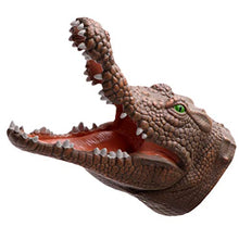 Load image into Gallery viewer, NUOBESTY Soft Crocodile Puppet Hand Puppet Toys Realistic Crocodile Animal Head Role Party Play Toy for Storytelling Teaching Cake Topper Halloween Setting
