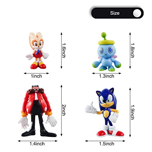 Buy 12PS Sonic Cake Toppers, Sonic Action Figures, Hedgehog Party