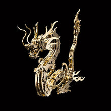 Load image into Gallery viewer, XSHION 3D Metal Puzzle Dragon Model, DIY Assembly Mechanical Animal Model Stainless Steel Building Kit Jigsaw Puzzle Brain Teaser, Desk Ornament, Golden Dragon +Silver Dragon, 863665TGSGHC415

