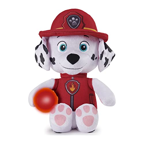 Paw Patrol 6059298, Snuggle Up Marshall Plush with Torch and Sounds, for Kids Aged 3 and Up