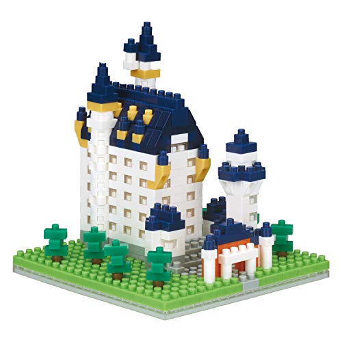 nanoblock - Neuschwanstein Castle [World Famous Buildings], Nanoblock Sight to See Series Building Kit, 500, (NBH_198)