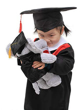 Load image into Gallery viewer, Plushland White Bear Plush Stuffed Animal Toys Present Gifts for Graduation Day, Personalized Text, Name or Your School Logo on Gown, Best for Any Grad School Kids 12 Inches(Forest Green Cap and Gown)
