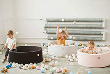 Load image into Gallery viewer, MEOWBABY Foam Ball Pit 35 x 11.5 in /200 Balls Included ? 2.75in Round Ball Pit for Baby Kids Soft Children Toddler Playpen Made in EU Dark Grey: Grey/White/Light Pink
