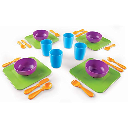Learning Resources New Sprouts Serve It! Dish Set, Early Social Interactions, 24 Piece, Ages 2+