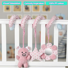 Load image into Gallery viewer, vocheer Hanging Toys for Car Seat Crib Mobile, Infant Baby Spiral Plush Toys for Crib Bed Stroller Car Seat Bar, Pink Pig
