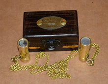 Load image into Gallery viewer, Lot of 2 Pcs Handmade Brass 2&quot; Kaleidoscope with Brass Chain with Wooden Box Good Gift
