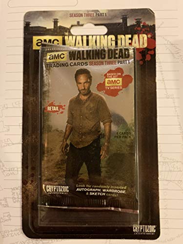 AMC the Walking Dead Trading Cards Season 3 Part 1, Retail 5 Card Pack