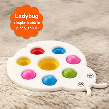 Load image into Gallery viewer, LiKee Simple Bubble Fidget Popper Sensory Toys Push and Pop Chew Toy Gift for 6+ Months Baby Infant and Kids Adults Autism Stress Relief (2 Pieces) (Caterpillar and Ladybug)
