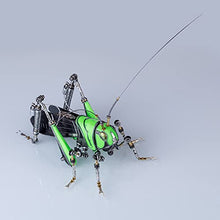 Load image into Gallery viewer, XSHION 3D Metal Puzzle Grasshopper Model, DIY Assembly Mechanical Insect Model Stainless Steel Building Kit Jigsaw Puzzle Brain Teaser, Desk Ornament
