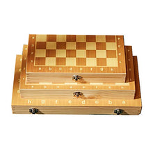 Load image into Gallery viewer, Chess Foldable Chess Set Wooden Travel Chess with Chess Pieces Internal Slots for Easy Carrying Luxury Educational Toy Gifts Chess Set (Size : Large)
