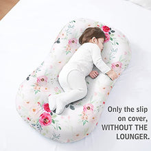 Load image into Gallery viewer, Baby Loungers Cover, Floral Newborn Lounger Cover, Baby Nest Cover for Girls, Removable Slipcover for Infant Padded Lounger, Snugly Fit(Lounger not Included)
