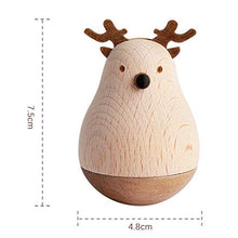 Load image into Gallery viewer, yuye-xthriv Desktop Wooden Tumbler Ornaments Deer Design Wooden Tumbler Statue Miniature Model Ornament Decor Children Toy D
