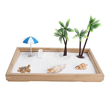 Load image into Gallery viewer, 01 Desk Sandbox, Mini Zen Garden Sandbox Ocean Sand Tray Decoration Miniature Beach Zen Garden for Desk Home Office Table Decoration
