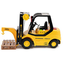 Load image into Gallery viewer, Forklift Truck with Pallet &amp; Cargo  Friction Powered Wheels &amp; Manual Lifting Control - Heavy Duty Plastic Lifting Vehicle Toy for Kids &amp; Children by Toy To Enjoy
