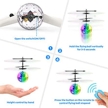 Load image into Gallery viewer, Flying Toy Ball Infrared Induction RC Flying Toy Built-in LED Light Disco Helicopter Shining Colorful Flying Drone Indoor and Outdoor Games Toys for 2 3 4 5 6 7 8 9 10 Year Old Boys and Girls
