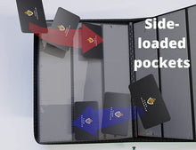 Load image into Gallery viewer, Card Guardian - 9 Pocket Premium+ Binder with Zipper for 504 Cards - Side Loading Pockets for Trading Card Games TCG (Green)
