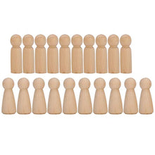 Load image into Gallery viewer, Biitfuu 20Pcs Unfinished Wood Peg Dolls, 10 Boys and 10 Girls, Innovative DIY Wood Shapes Figures for Painting, Craft Art Projects Peg Game
