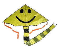 Load image into Gallery viewer, 2 Pieces of Huge Sport Outdoor Flying Yellow Smile Face Kite with String and Handle
