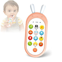Richgv Baby Cell Phone Toy, Baby Toys 6 to 12 Months Baby Pretend Phone Play Phone Interactive Toys, with Soft Colour Changing Light, Various musics Sounds, Gift for Baby Toddler Boys Girls 6 Months+
