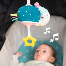 Load image into Gallery viewer, Taf Toys Musical Mini Moon, On-The-Go Pull Down Hanging Music and Lights Infant Toy | Parent and Babys Travel Companion, Soothe Baby, Keeps Baby Relaxed While Strolling, for Newborns and Up
