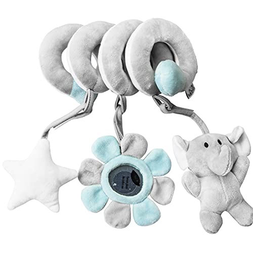XJST Baby Pendant Sensory Hanging Toy,Baby Crib Cot Pram Hanging Rattles Spiral Stroller Car Seat Toy,B