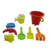 Load image into Gallery viewer, Summer Fun 6 Piece Children&#39;s Kid&#39;s Mini Toy Beach/Sandbox Tool Play set, Comes with Watering Bucket, Hand Tools, Sand Molds (Colors May Vary) by YMCtoys
