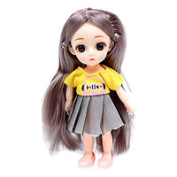 F Fityle Fashion Dolls, 6 inch Mini Doll with Clothes Shoes Costume, Miniature Doll Playsets for Girls, Birthday Party Favors - Skirt