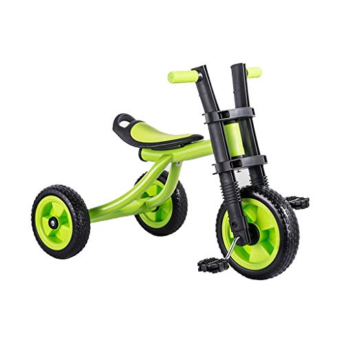 Easy children's tricycle 2-in-1 of the Children's tricycle portable infant tricycle two types of cycling mode One-button switching 3 speed adjustment sheet of stability 3-6-year-old without rolling bo