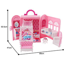 Load image into Gallery viewer, deAO Doll Houses Portable Backpack for Girls Toy House Baby Dollhouse Bedroom Furniture for 3 to 8 Years Olds Toddler Kids
