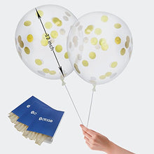 Load image into Gallery viewer, SOTOGO 15 Pieces Confetti Balloons With Golden Paper Confetti Dots (Confetti Has Been Put Into The Balloons) For Party, Wedding And Proposal, 12 Inches
