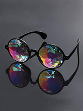 Load image into Gallery viewer, 3 Pieces Kaleidoscope Rave Glasses Goggles Kaleidoscope Sunglasses Rainbow Prism Sunglasses Diffraction Glasses with Cloth for Party Festival Decoration Favors
