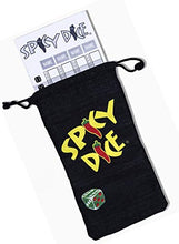 Load image into Gallery viewer, Spicy Dice - a Game for Adults, Kids, and Family. Like Card and Board Games? Like Farkle, Tenzi, LCR &amp; Yacht? You&#39;ll Love Spicy Dice, with red dots for Wild or Double Score. Great for Travel.
