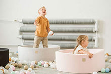Load image into Gallery viewer, MEOWBABY Foam Ball Pit 35 x 11.5 in /200 Balls Included ? 2.75in Round Ball Pit for Baby Kids Soft Children Toddler Playpen Made in EU Dark Grey: Grey/White/Light Pink
