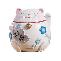 High Capacity Piggy Bank Not Desirable Lucky Cat Creative Adult Lovely Personality Child Cartoon Money Bank Birthday Present ( Color : White , Size : 3334cm )